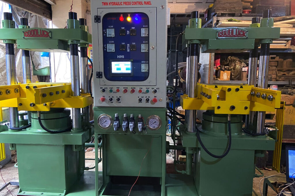 DOUBLE STATION RUBBER MOULDING HYDRAULIC PRESS